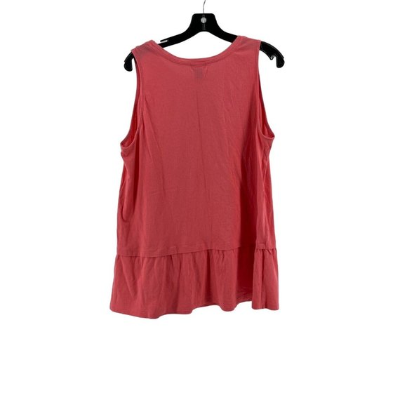 Old Navy Women's Plus Orange Ruffled Hem Sleeveless Tunic Top Shirt Size 2X - Picture 3 of 8